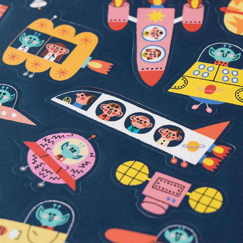Creative activity with stickers